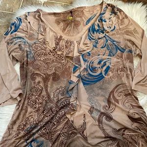 Plus Size 3/4 Sleeve Blouse 3x